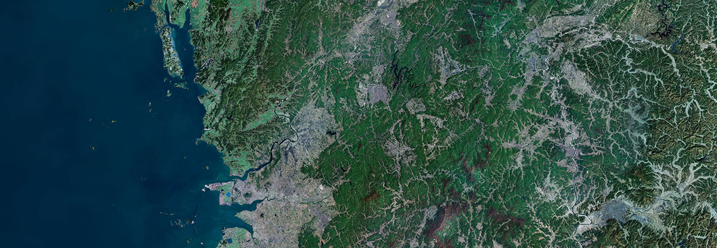 지진발생 위치도